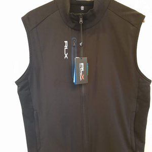 RLX Ralph Lauren Zip Wicking Vest Black ( M ) BRAND NEW